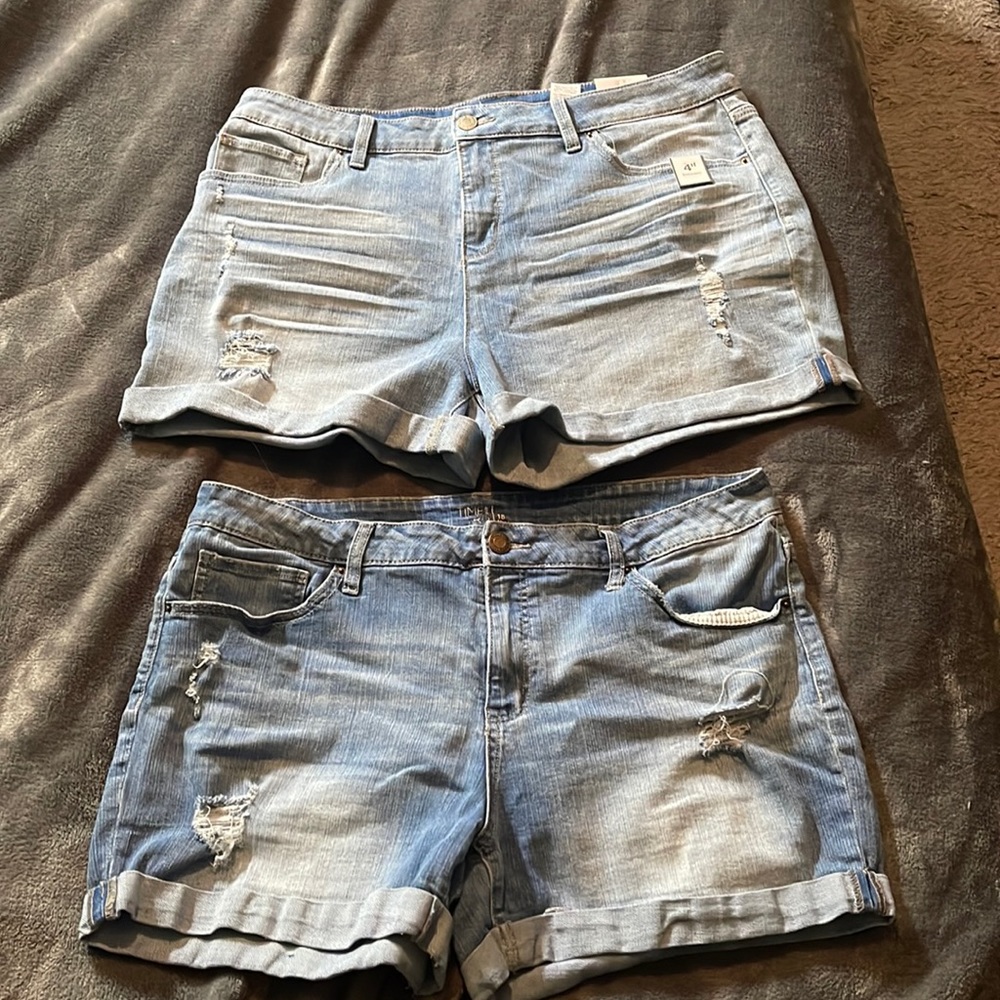 2 pairs of time & tru womens size 18 shorts
